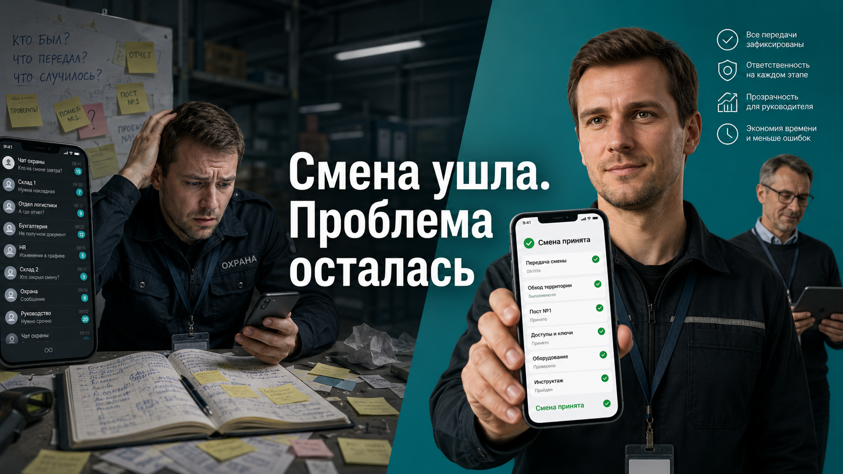 Смена ушла. Проблема осталась